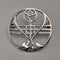 Vintage Sterling Silver Mackintosh Rose Art Nouveau Round Brooch