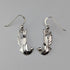 Vintage sterling silver Asuka motif drop earrings