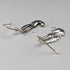 Vintage sterling silver Asuka motif drop earrings