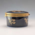 French Vintage Limoges-Castell Cobalt Blue Porcelain Pill Case with 22k Gold Accents, Love Story Design