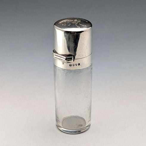 1879年英國古董純銀玻璃香水瓶,飾有飛馬圖案,托馬斯·約翰遜 I/II