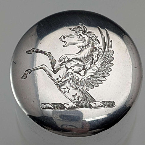 1879年英國古董純銀玻璃香水瓶,飾有飛馬圖案,托馬斯·約翰遜 I/II