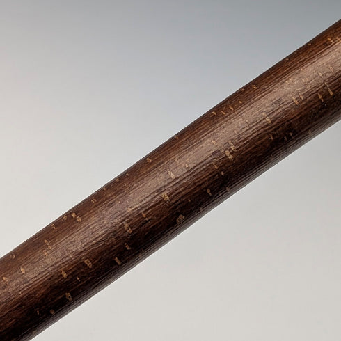 Vintage large curved handle hazel shaft shepherd's walking stick, 132cm