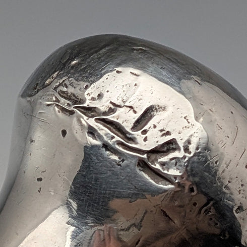 英国アンティーク ブラックシャフト 純銀プレーンロンデルハンドル ステッキ 87cm