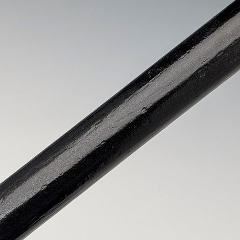 英国アンティーク ブラックシャフト 純銀プレーンロンデルハンドル ステッキ 87cm