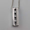 Vintage Sterling Silver Cubic Zirconia Trilogy Pendant with Sterling Silver Chain
