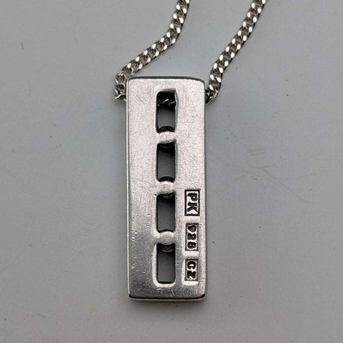 Vintage Sterling Silver Cubic Zirconia Trilogy Pendant with Sterling Silver Chain