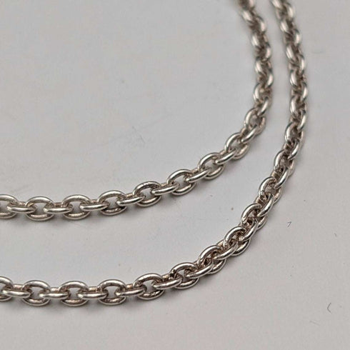 Vintage Sterling Silver Multicolor Gem Y-Shaped Drop Necklace, 45cm