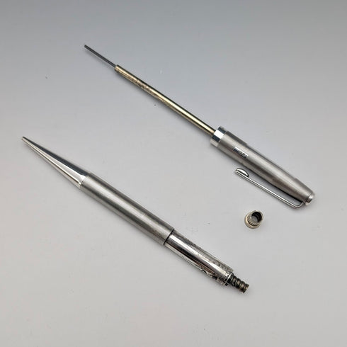 1981, Yard-O-Led, England. Sterling silver push-button pencil in case.