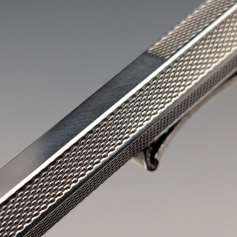 1958 British Vintage Sterling Silver Hexagon Push-Type Mechanical Pencil by Villiers & Jackson, in Box