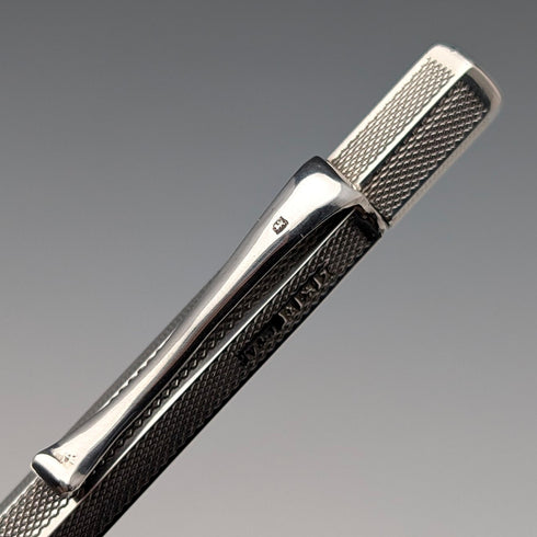 1958 British Vintage Sterling Silver Hexagon Push-Type Mechanical Pencil by Villiers & Jackson, in Box
