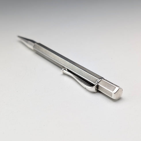 1958 British Vintage Sterling Silver Hexagon Push-Type Mechanical Pencil by Villiers & Jackson, in Box