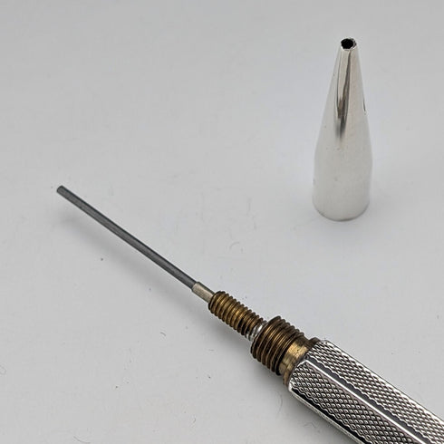 1958 British Vintage Sterling Silver Hexagon Push-Type Mechanical Pencil by Villiers & Jackson, in Box