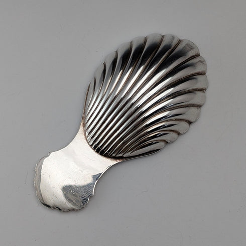 1982 British Vintage Sterling Silver Shell-Shaped Tea Caddy Spoon, 20g, William Adams Ltd.