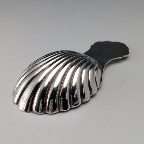 1982 British Vintage Sterling Silver Shell-Shaped Tea Caddy Spoon, 20g, William Adams Ltd.