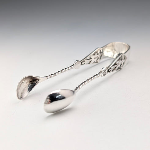 1894 British Antique Sterling Silver Sugar Tongs, 24g, GE Walton & Co. Ltd.