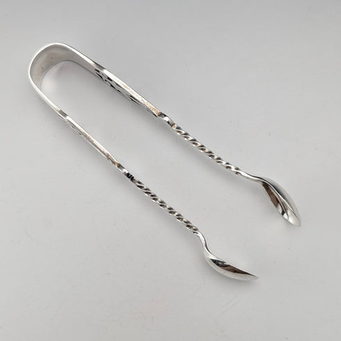 1894 British Antique Sterling Silver Sugar Tongs, 24g, GE Walton & Co. Ltd.