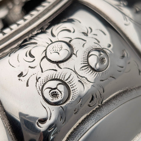 1870年頃 英国アンティーク シルバープレート製 オーバル型 エントレーディッシュ MARTIN HALL