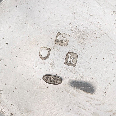 1905 British antique JW Benson Ludgate pocket watch, sterling silver open face, in good working order.