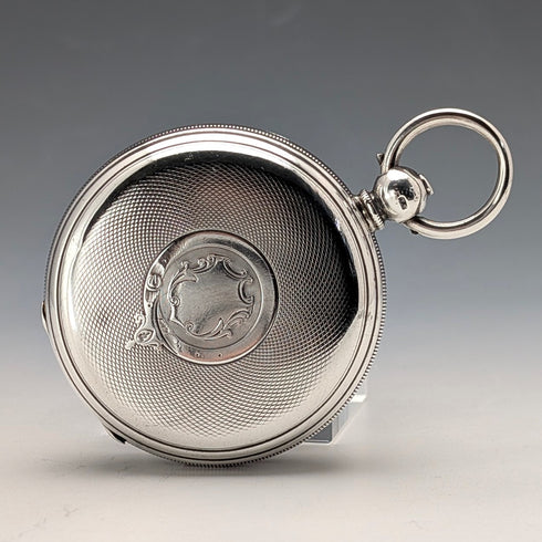 1873 British Antique Decorative Dial Key-Wound Pocket Watch, 54mm Diameter, Isaac Goldman, Junk Item