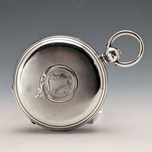 1873 British Antique Decorative Dial Key-Wound Pocket Watch, 54mm Diameter, Isaac Goldman, Junk Item