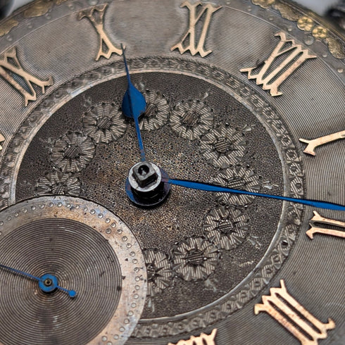 1873 British Antique Decorative Dial Key-Wound Pocket Watch, 54mm Diameter, Isaac Goldman, Junk Item