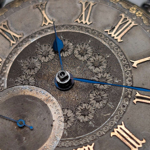 1873 British Antique Decorative Dial Key-Wound Pocket Watch, 54mm Diameter, Isaac Goldman, Junk Item