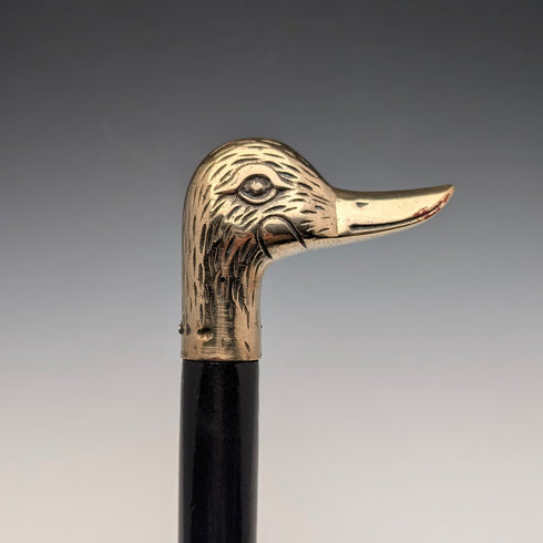 復古黑軸鴨頭手杖 93公分