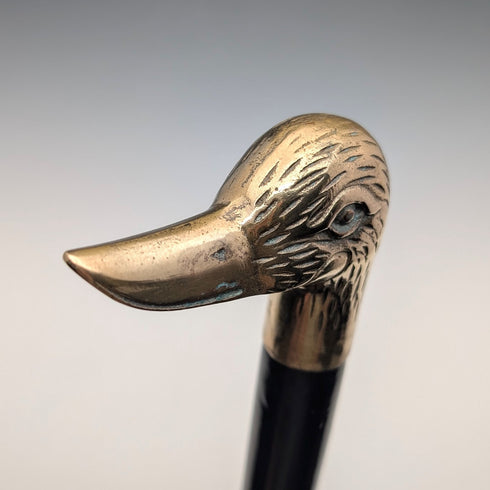 復古黑軸鴨頭手杖 93公分