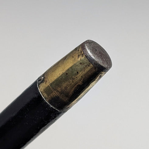 1929年 英國老件 黑木純銀握把手杖 89公分