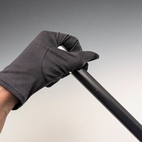 1929年 英國老件 黑木純銀握把手杖 89公分