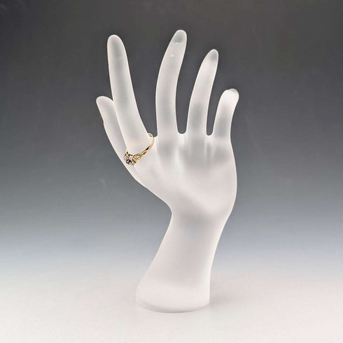 英国ヴィンテージ K9ゴールド キュービックジルコニア フラワーデザインリング(日本11号) 指輪