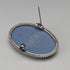 1970 Vintage British Wedgwood Sterling Silver & Jasperware Oval Brooch with Case