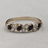 UK Vintage K9 Gold Sapphire & Cubic Zirconia Ring (US size 6.5)