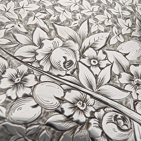 1876 English Antique Sterling Silver Card Case 94g GEORGE UNITE