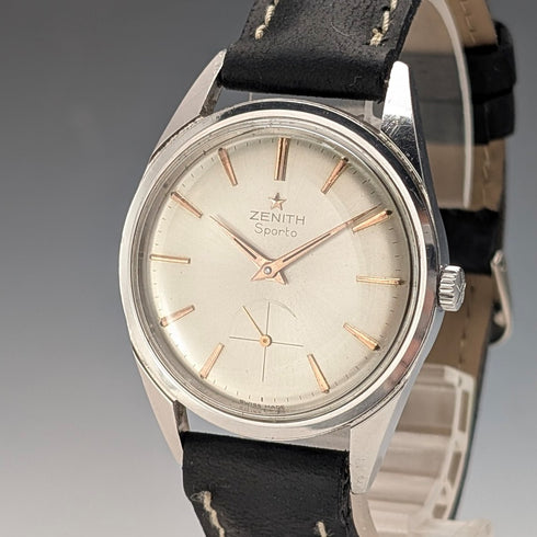 Circa 1964 Zenith Sport Men's Mechanical Watch Cal. 40-T Stainless Steel Case Good Working Condition