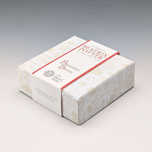 英國 碧雅翠絲·波特 誕生150週年紀念 「班傑明兔子」50便士紀念銀幣 英國皇家鑄幣廠 附盒及說明書