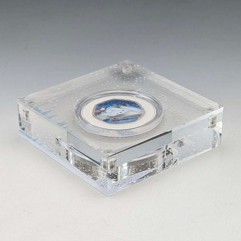 英國「雪人」出版40週年紀念 50便士紀念銀幣 附皇家鑄幣廠包裝盒、說明書