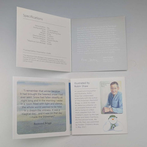 英國「雪人」出版40週年紀念 50便士紀念銀幣 附皇家鑄幣廠包裝盒、說明書