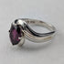 ヴィンテージ 大粒パープルストーン 純銀リング (16号)指輪