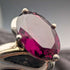 Vintage Large Purple Stone Sterling Silver Ring (US Size 7 3/4)
