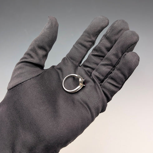 ヴィンテージ 大粒パープルストーン 純銀リング (16号)指輪