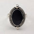 Vintage Onyx Oval Edged Pure Silver Ring (US Size 9.5)