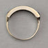 UK Vintage Blue & Clear Milgrain Eternity Ring Sterling Silver Ring (US Size 7.5)