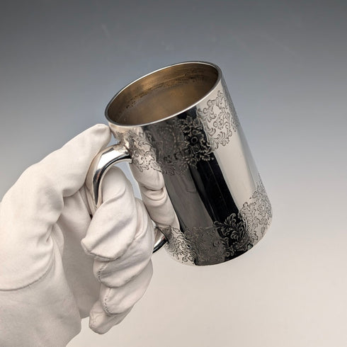 1897年 英國古董純銀馬克杯 141克 Z Barraclough & Sons