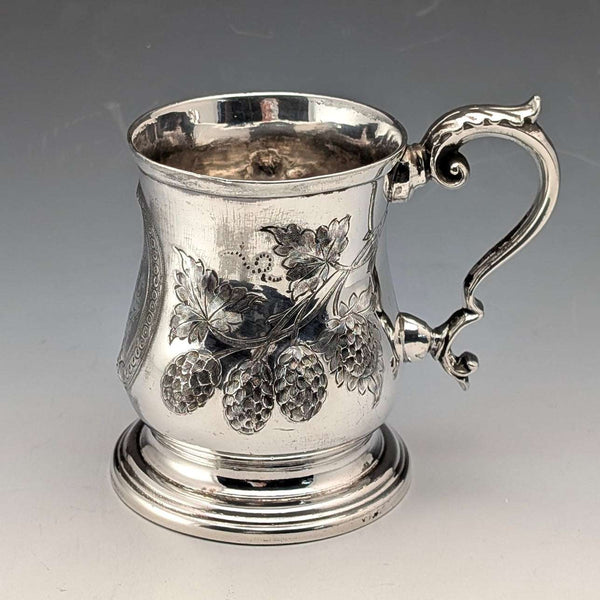 約1870年 英國古董鍍銀馬克杯