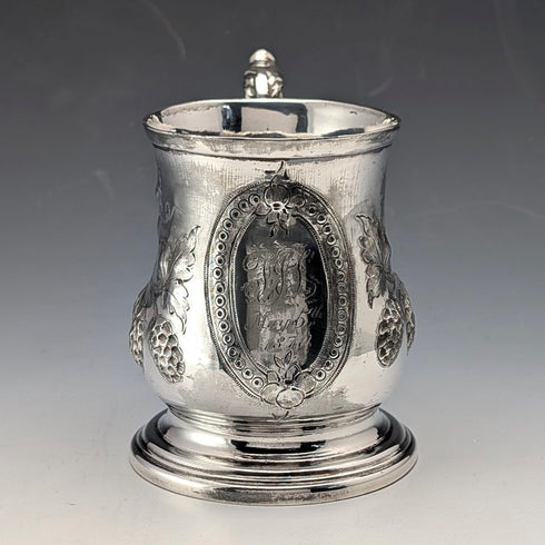 約1870年 英國古董鍍銀馬克杯
