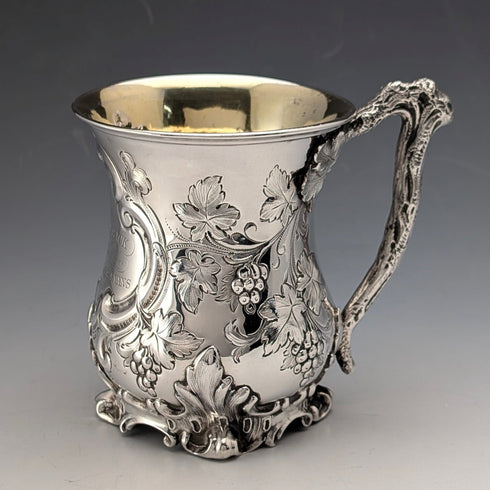 1862年 英國古董純銀馬克杯 192克 Edward & John Barnard