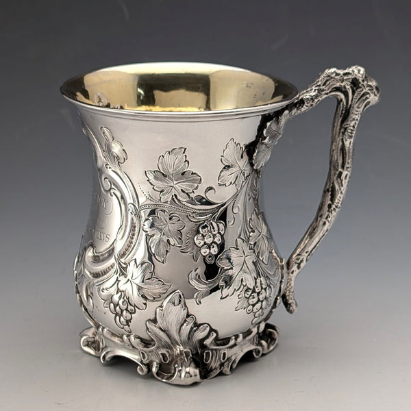 1862年 英國古董純銀馬克杯 192克 Edward & John Barnard