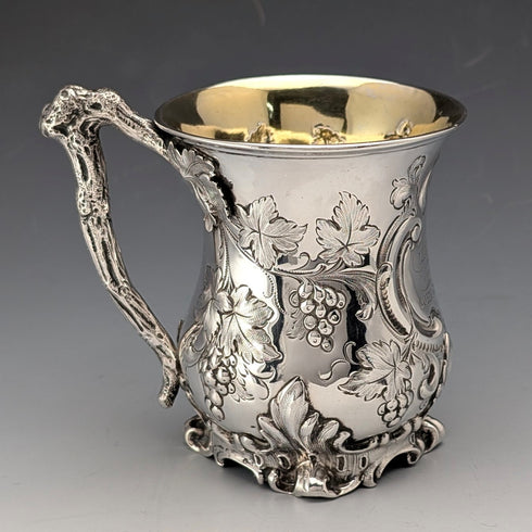 1862年 英國古董純銀馬克杯 192克 Edward & John Barnard